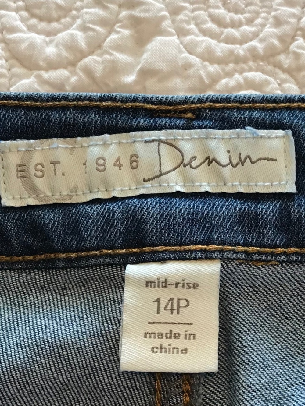 C EST. 1946 Denim colorfully rhinestoned straight legged jeans (14P) —SMALL FLAW - Picture 3 of 16